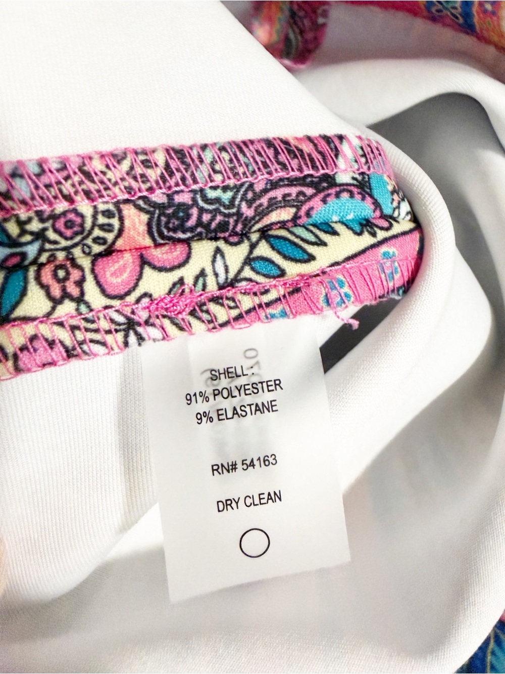 Tommy Hilfiger Pink Blue Paisley Sleeveless Stretch Sheath Dress - Size 4 - Picture 5 of 6